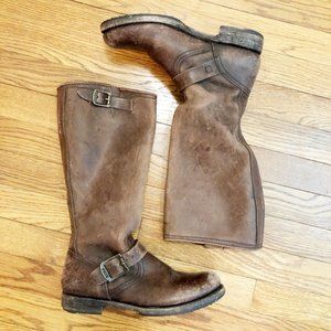 Distressed Frye Veronica Slouch Boot - SIZE 8